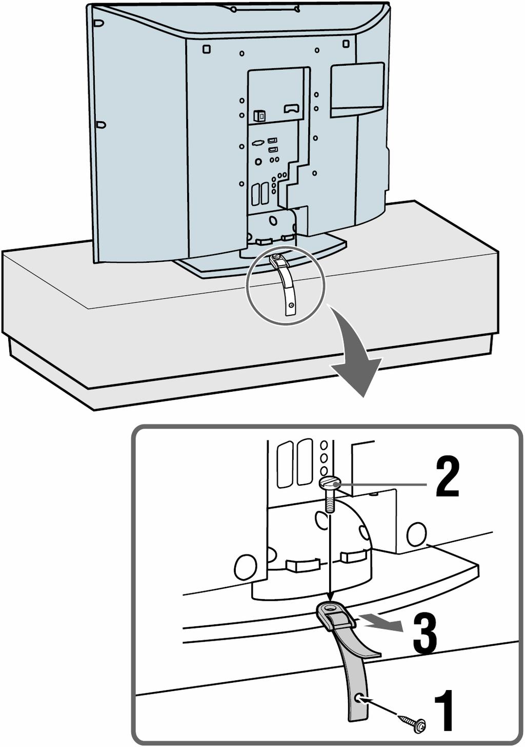 utičnicu (220-240 V AC, 50 Hz). 2 Pritisnite 1 na TV prijemniku (gornja strana).