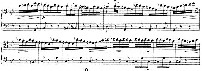 Example 4: Wagner Lohengrin Act 3 Scene 3 from ten bars before figure 43 to three bars after figure 43 17 Example 4 shows remarkable similarities to Example 3.