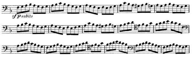 as the left hand pattern is far more complicated than the previously mentioned exercises in sautillé bowing.
