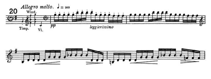 The second movement from Elgar s cello concerto has also been suggested to me as a piece I could concentrate on in order to become more confident at Sautillé bowing Example 24: Edward Elgar Cello