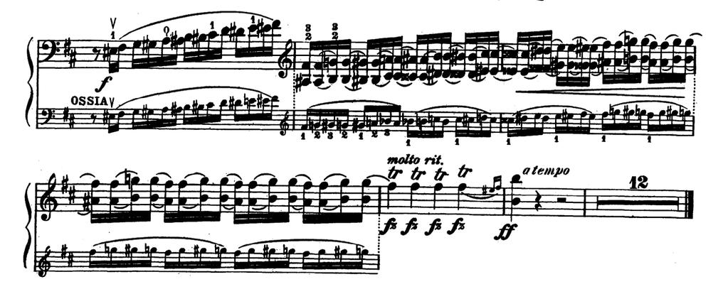 Example 56: Dvorak Cello concerto, cello solo part from 13 bars after figure 15 until the end of the first movement 73 The usefulness therefore of the practice of example 55 is evident in example 56.