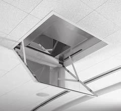 Revelation Motorized Ceiling-Recessed Projector Mount. With a Revelation, the projector is permanently concealed above the ceiling.