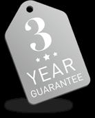 3 Year Guarantee In the unlikely event of this product becoming faulty due to defective material or manufacture within 3 years of the date of purchase, please