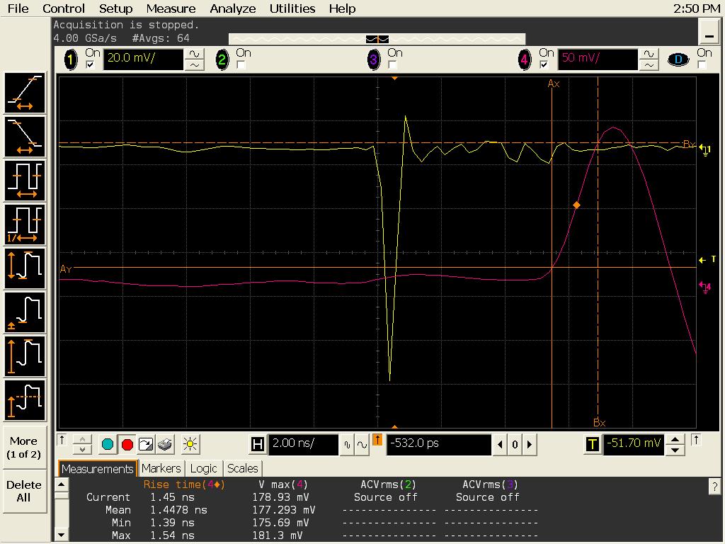 Optimizing gain, risetime for drop in amp original circuit (OPA846, 6k feedback) new