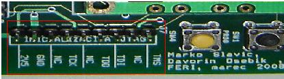 S priključitvijo JTAG kabla pazimo, da je napajanje pravilno priključeno, saj lahko v nasprotnem primeru poškodujemo čip.