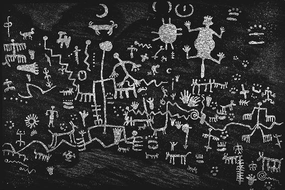 Sources Origins 1.3 Markings, AD900 1200 Newspaper Rock, Arizona Early drawings aided in the search for meaning.