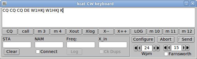 The large blank control is the text entry which accepts text from either the keyboard or from one of the macro button closures.