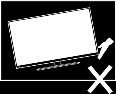 Ensure the TV is positioned close to the wall to avoid it falling when pushed.