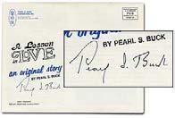 #81910... $10 BUCK, Pearl S.. A Lesson in Love: an original story in "Insight". Philadelphia: Pearl S. Buck Foundation, Inc. 1971.