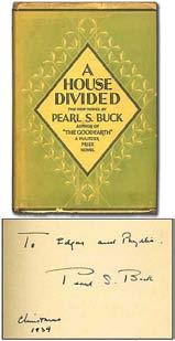 BUCK, Pearl S.. A House Divided. New York: John Day Company (1933). First edition.