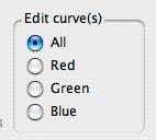 Edit curve(s) Here you select, which curve(s) you want to edit.