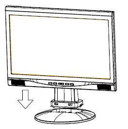 Start-Up Note Before start-up always read the Chapter "Safety and Precautions" on page 1ff. Mounting the Display Stand Mount the display stand as shown in the diagram.