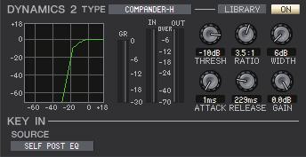 7 RATIO If the compressor is selected, specifies the ratio at which the input signal will be compressed when the key-in signal exceeds the threshold.