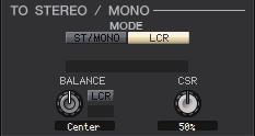 TO STEREO/MONO Here you can specify how the signal will be sent from the MIX channel to the STEREO bus/mono bus.