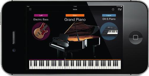 pad and even a MIDI arpeggiator to your compatible and connected Yamaha keyboard. Intuitive touch-screen operation.