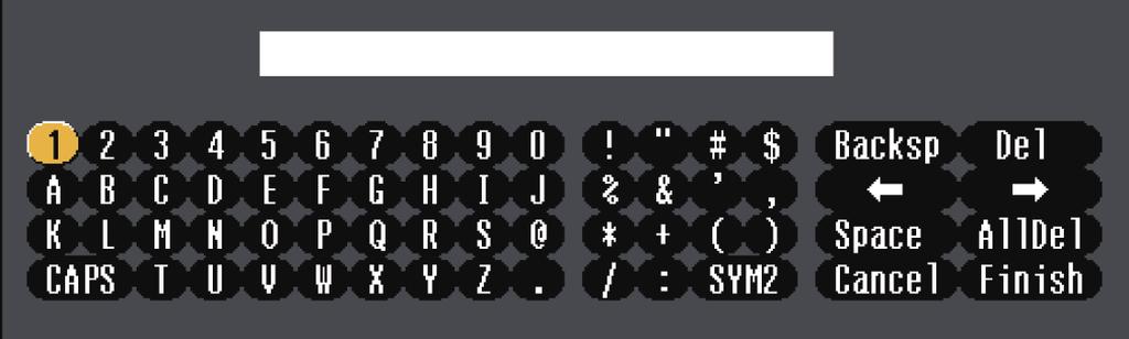 Using the Displyed Keybord 111 You cn use the displyed keybord to enter numbers nd chrcters.