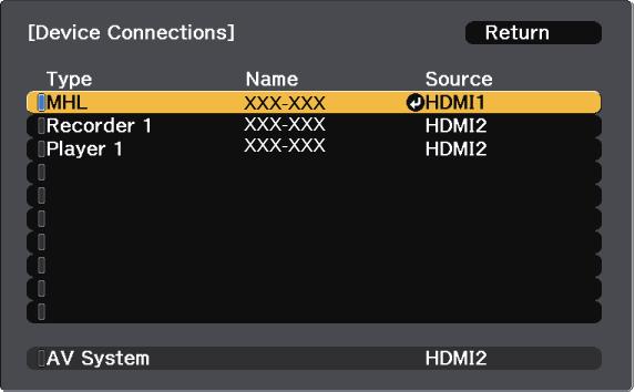 Link Buffer improves the performnce of the linked opertions by chnging the settings if the HDMI Link function is not working correctly. A linked device is indicted by blue mrk.