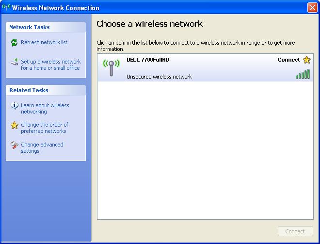 Install the Wireless Application Software on Your Computer 7 Connect your computer to the 7700FullHD wireless network.