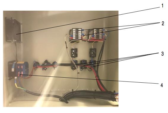 6.2 Electrical Panel Layout o Electrical Panel 1 Power Relay Longitudinal seal 6 Main