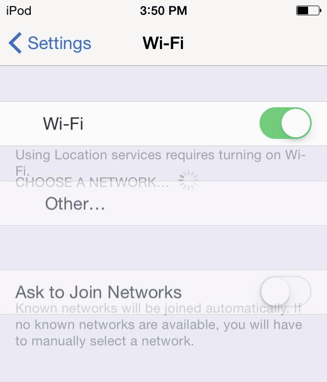 7 Connecting an iphone/ipod touch to Your Network 1.