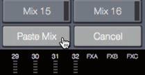 To copy a mix to any other mix, press the Copy Mix button. 2. Click on the desired destination mix(es). 3.