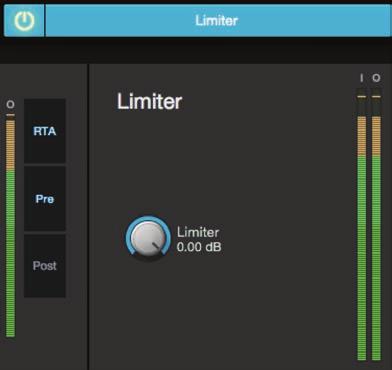 5 UC Surface Mix Control Software 5.3 Graphic EQ 5.2.6 Limiter To view the controls for the limiter, click on the Limiter tab. 1 2 3 4 5.3 Graphic EQ 1. Limiter On/Off.