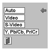 INPUT button Video Computer Computer VIDEO button Video When Monitor out is selected at the Terminal item in the Setting Menu, Computer is not displayed. See Terminal item on page 40.