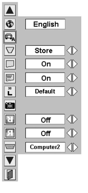 Auto set up The menu is to set up the details on Auto Set Up operation. Select desired operation through the following alternatives for each item to be adjusted.