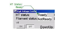 kv 160.00 1 2) If not, choose the Voltage Step = 10 kv in the right side of HT menu and using Down button decrease the HT to 160 kv; 5 3 2 4 3) Click on HT ON icon.