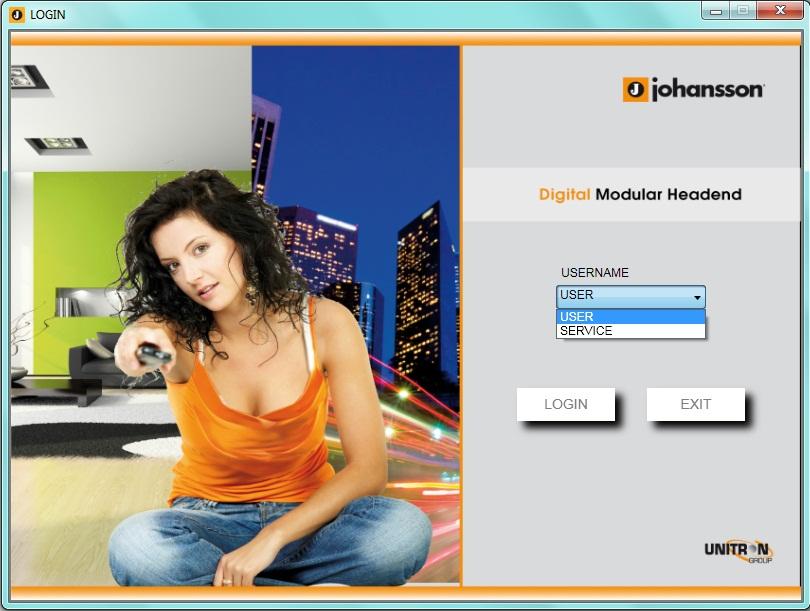 After startup of the GUI, you should see the login screen: Figure 2.