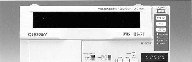 subject to lange without r VIDEOCASSETTE RECORDER