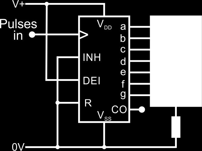 Note: The first of the circuits above has individual current-limiting resistors for each LED segment.