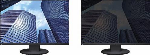 In a comparison test conducted by EIZO, the FlexScan EV2455 and EV2450 on average reduced flicker by more than 74% compared to LED-backlit monitors from other manufacturers.