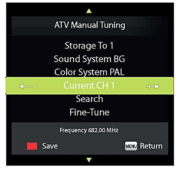VIVAX SRB DVB-T Manual Tuning (DVB-T ručno podešavanje) Pritisnite za odabir DVB-T ručnog podešavanja te zatim OK za ulazak u podmeni. Pritisnite za odabir kanala.