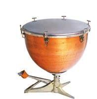 kettledrums and are played with mallets bass strings
