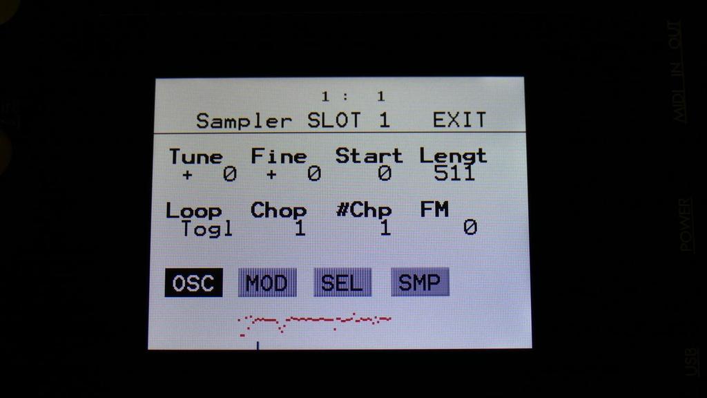 Set Loop mode to On, and adjust the Chop parameter, to select the single cycle waves.