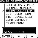 Use the (ENTER) key, or press the and keys to change the selected user plan. Channel Numbers Use this selection to choose the channel identifier in the Model Three.