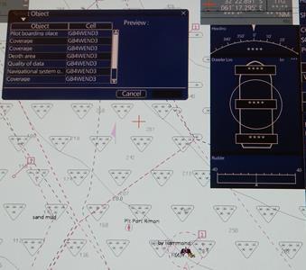 Figure 19 ECDIS D GB4WEND3 displaying at 43k with PILBOP visible Figure 20 ECDIS D GB4WEND1 displaying at 45k with PILBOP no longer visible ECDIS D shows erratic display results but this is mainly