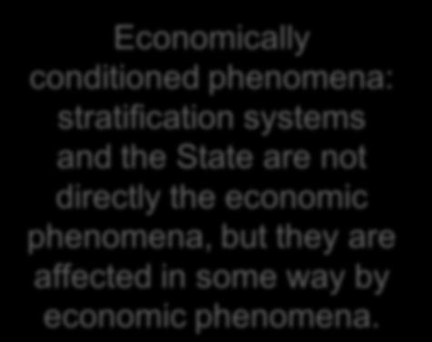 Economically relevant phenomena: legal and religious phenomena which are not primarily economic but