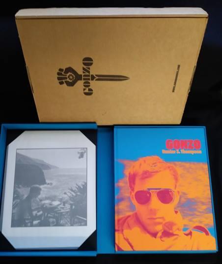 5) Hunter S. Thompson GONZO Los Angeles: AMMO (American Modern Books), 2006. Limited Edition. 239pp. Folio [36 cm]. Bright orange and blue illustrated paper covered boards.