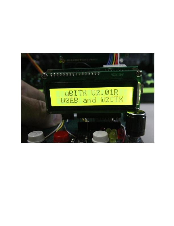 W0EB/W2CTX Firmware for the Micro BITX 80-10 meter Transceiver for NON I2C Release V2.02R Software running on W0EBns Test Platform. Instructions for ubitx Version 2.
