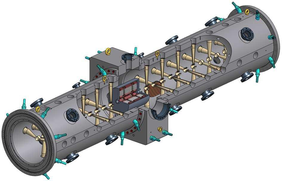 Efficient transverse focusing Mechanical concept, 3 35 MeV, 70 ma section: A 9 m long tank consists