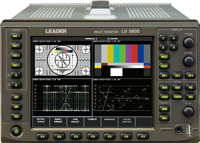 LV5800 MULTI MONITOR PLATFORM Your Desired Combination Of Units Allows For A Flexible Waveform Monitor The LV5800 is a new type of multi monitor that allows you freely configure various input and