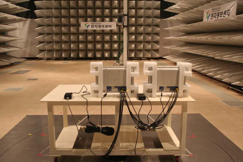 Photo of Radiated emission test setup,