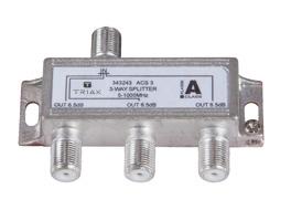 Features ACS Splitter series Excellent performance/price relation for use in all coaxial TV distribution