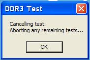 Figure 106 Required Trigger Condition Not Met Error Message Figure 107 Cancel and Abort Test Message These error dialog boxes appear when one of the following configuration errors is encountered.