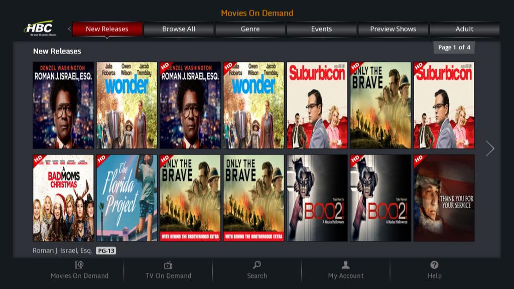 My Account With the My Account button highlighted, press OK, and you ll get the following list of options: My Rentals - Displays the active titles you can currently watch.