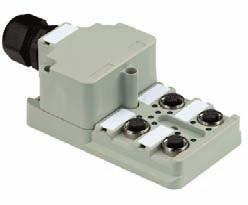 M distributors : Passive For circuits with five floating contacts in one M with hood Emergency stop wiring Sometimes a machine builder will need more than two floating contacts in one M plug-in