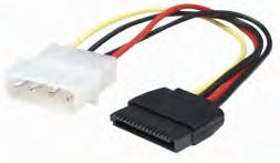Helps create additional power connections from existing sources 16 cm 342766 SATA Power Y Cable 4 pin to 2 x 15 pin, Bag Helps create