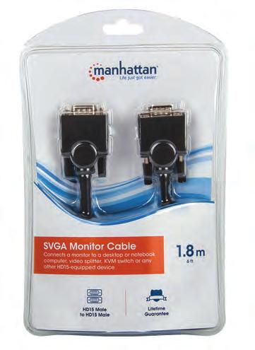 Connect with Confidence Now Available New Premium Retail Blisters for Cable Essentials Manufactured from high-quality materials and designed specifically for retail, the new Manhattan Premium Retail